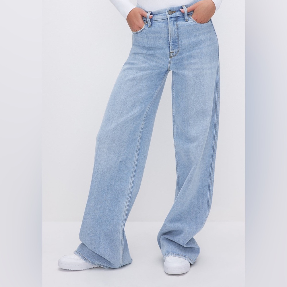 Good American Good Skate Wide Leg Jeans